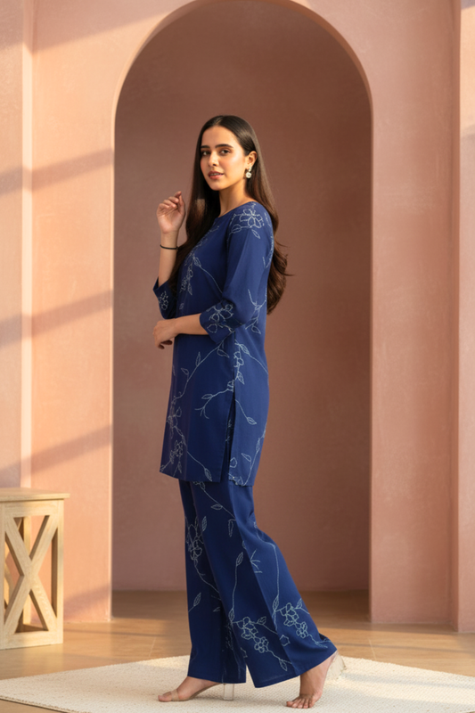Indigo Vine Print Co-ord Set