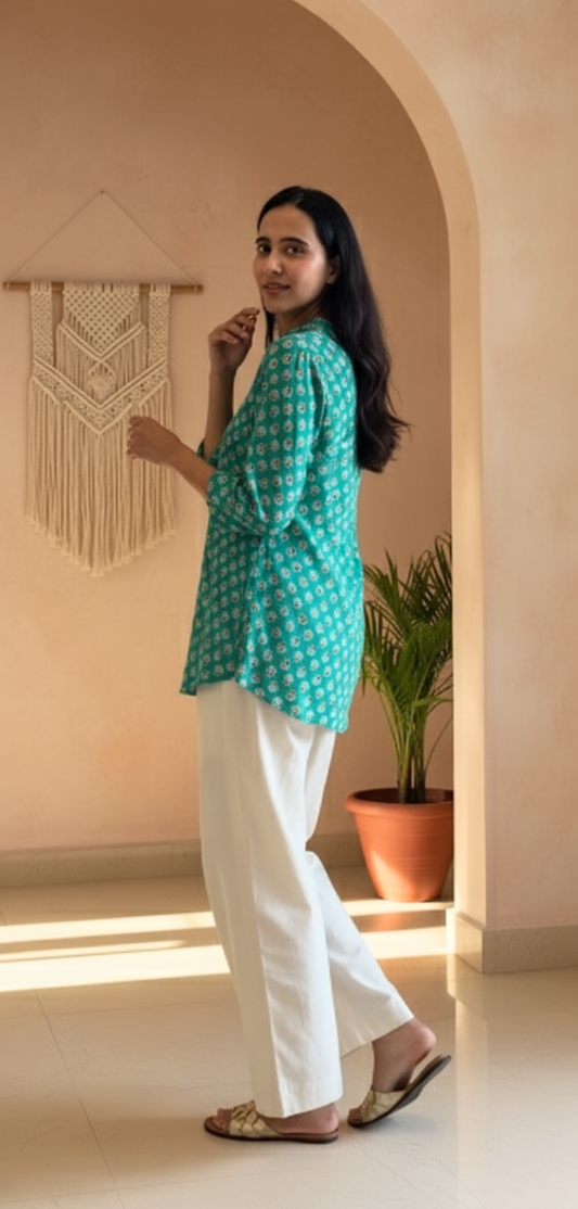 Emerald Buti Print Tunic