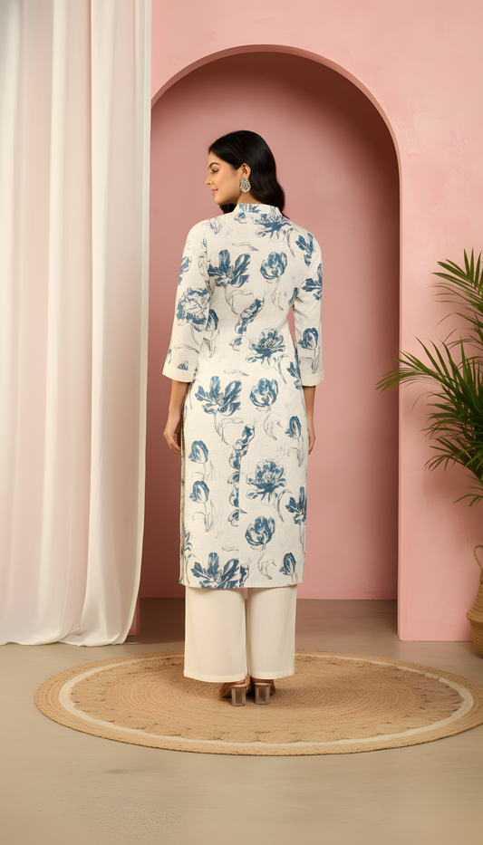 Artisan Bloom Hand-Printed Kurta Set