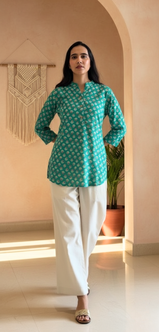 Emerald Buti Print Tunic
