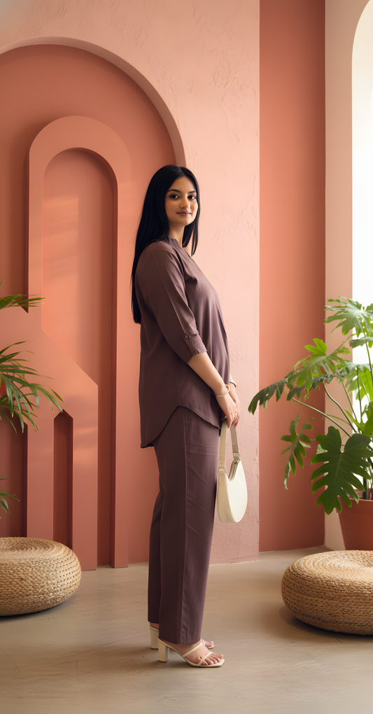 Mocha Minimalist Comfort Co-ord Set
